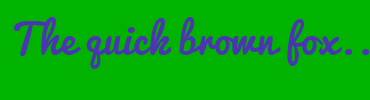 Image with Font Color 4B35B2 and Background Color 00B300